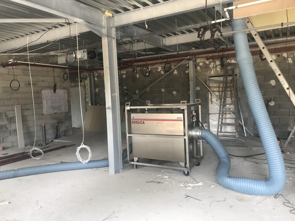 location déshumidificateur d'air chantier séchage bâtiment